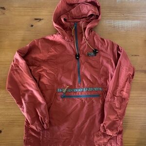 L.L. Bean, Anorak Classic Mountain 1/2 Zip Pullover Hooded Jacket, Women XS